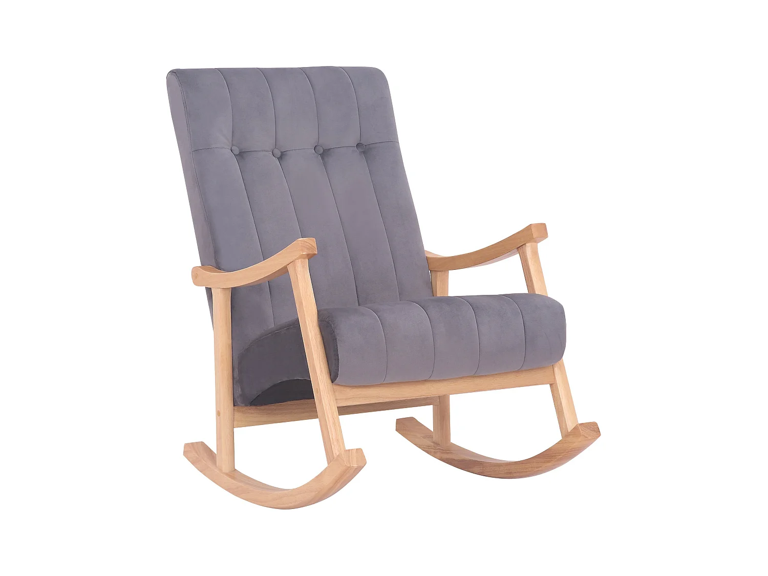 Fauteuil à bascule en bois marron 62 x 92 x 98 cm FAB10077