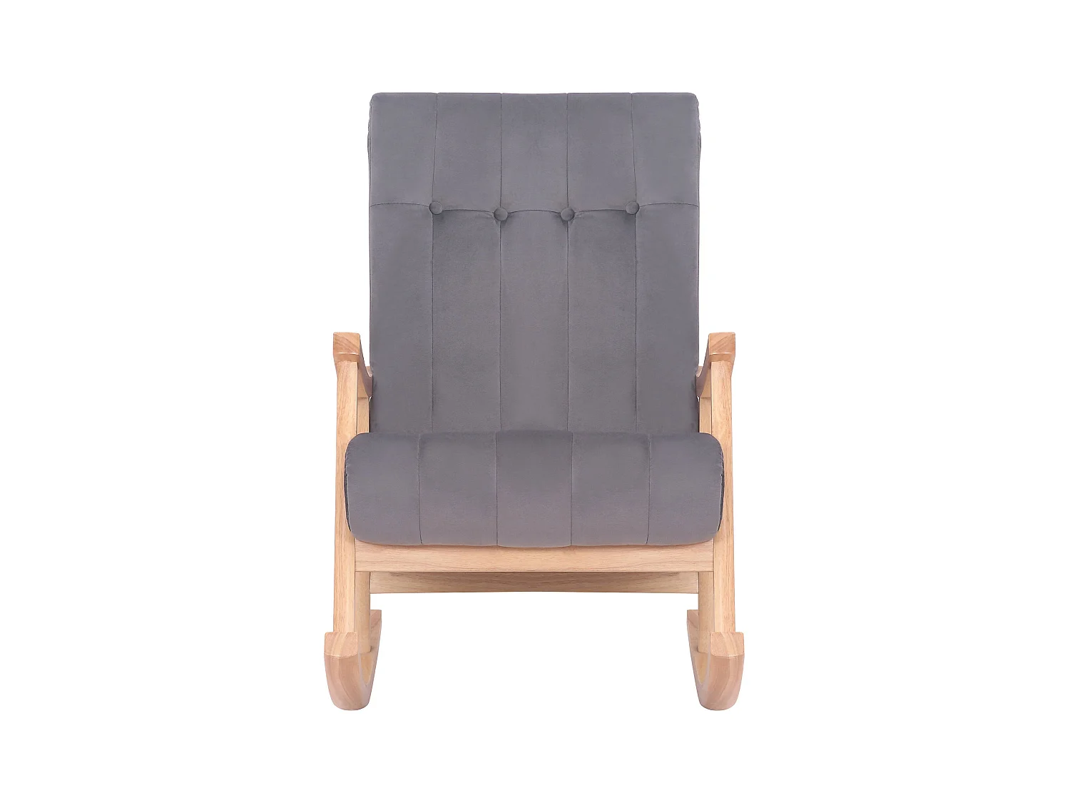 Fauteuil à bascule en bois marron 62 x 92 x 98 cm FAB10077