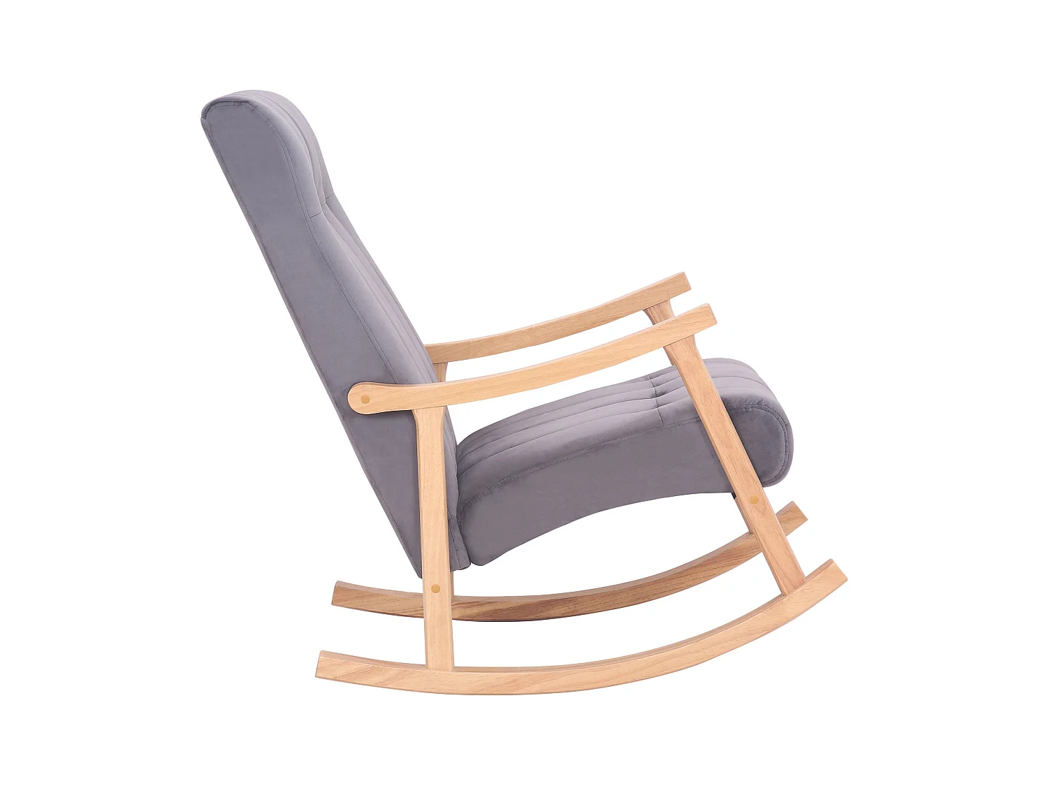 Fauteuil à bascule en bois marron 62 x 92 x 98 cm FAB10077