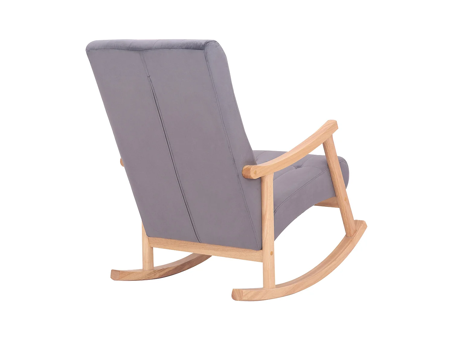 Fauteuil à bascule en bois marron 62 x 92 x 98 cm FAB10077