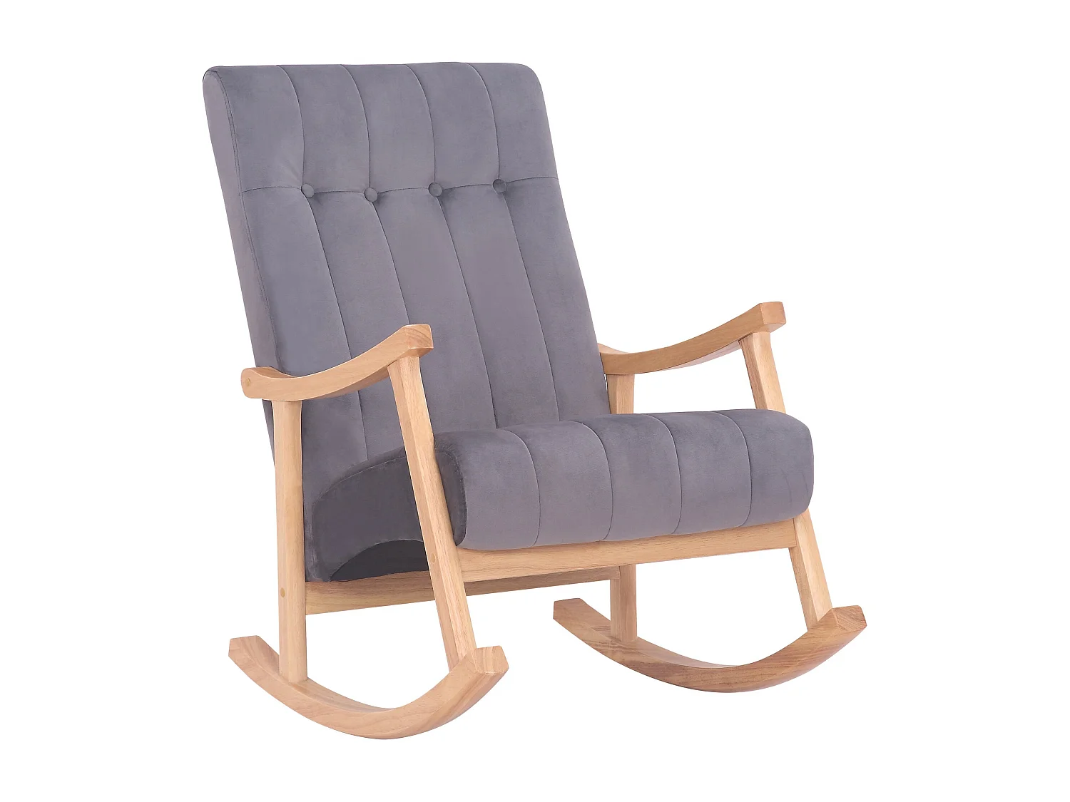 Fauteuil à bascule en bois marron 62 x 92 x 98 cm FAB10077