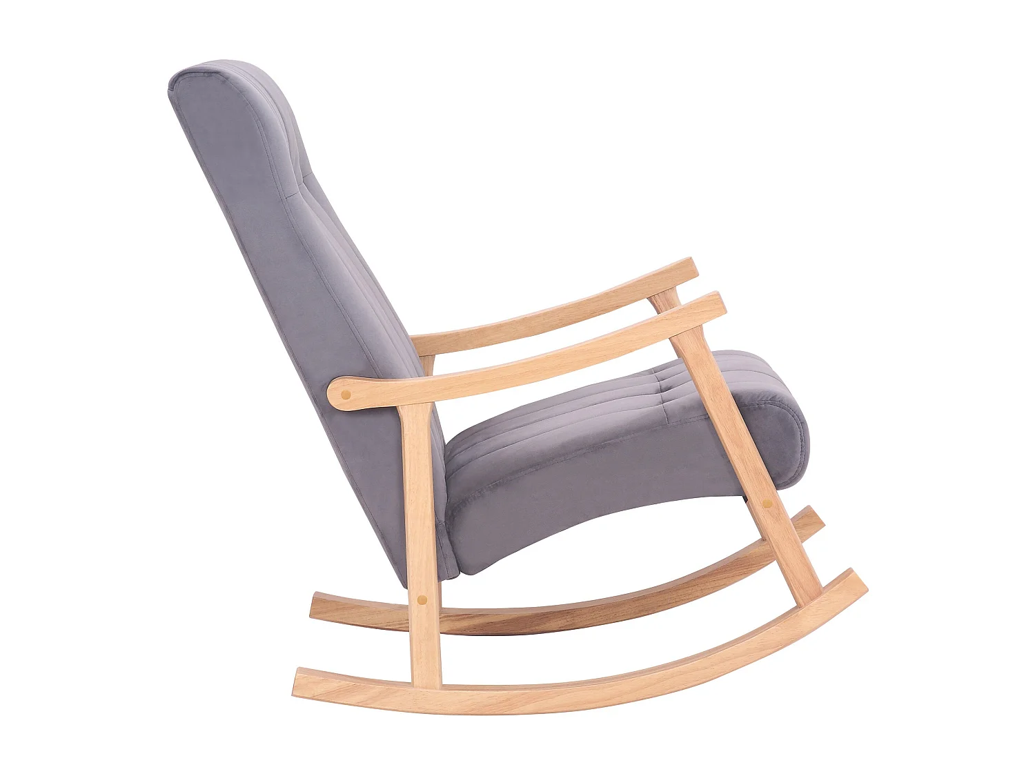 Fauteuil à bascule en bois marron 62 x 92 x 98 cm FAB10077