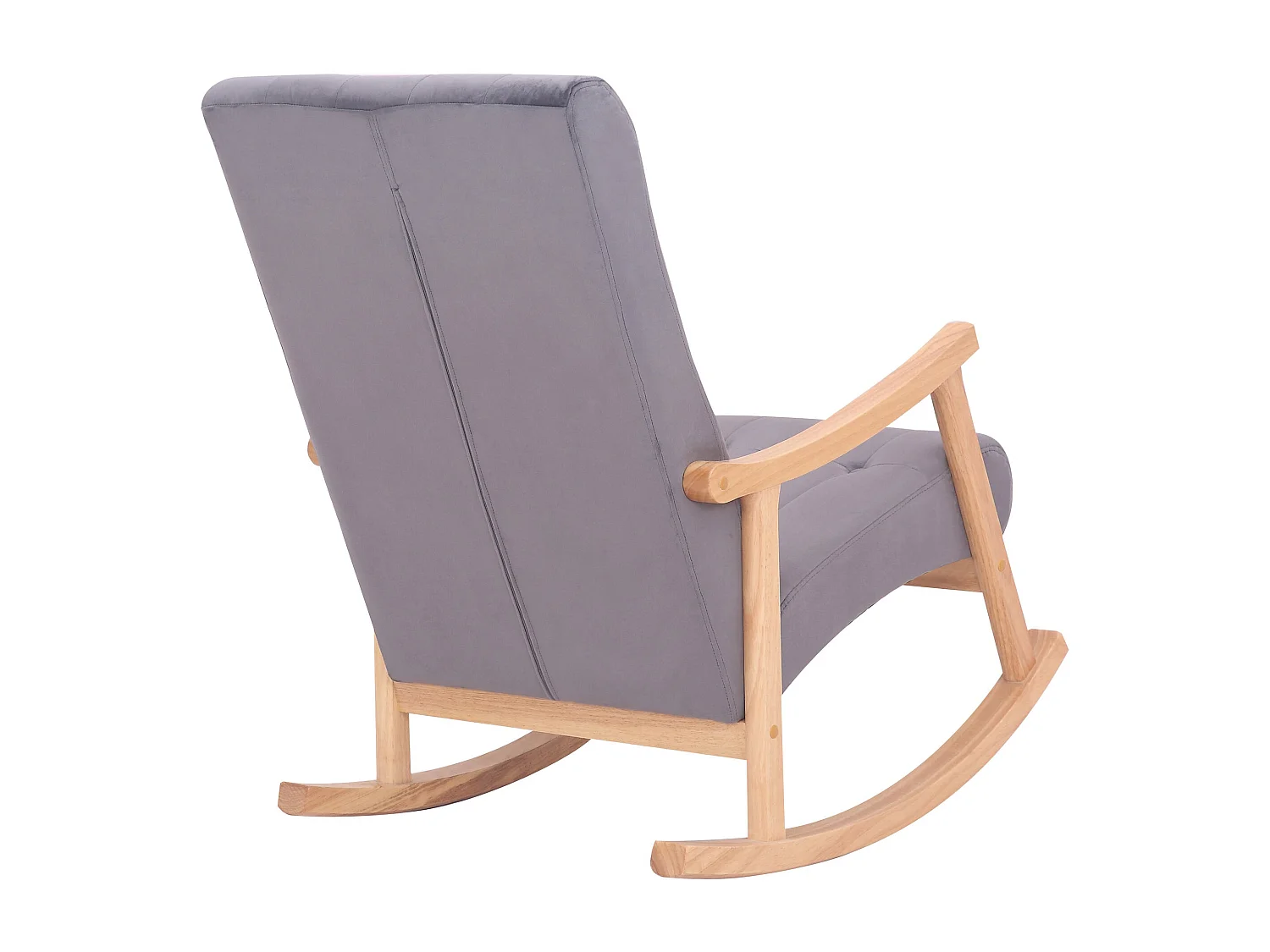 Fauteuil à bascule en bois marron 62 x 92 x 98 cm FAB10077