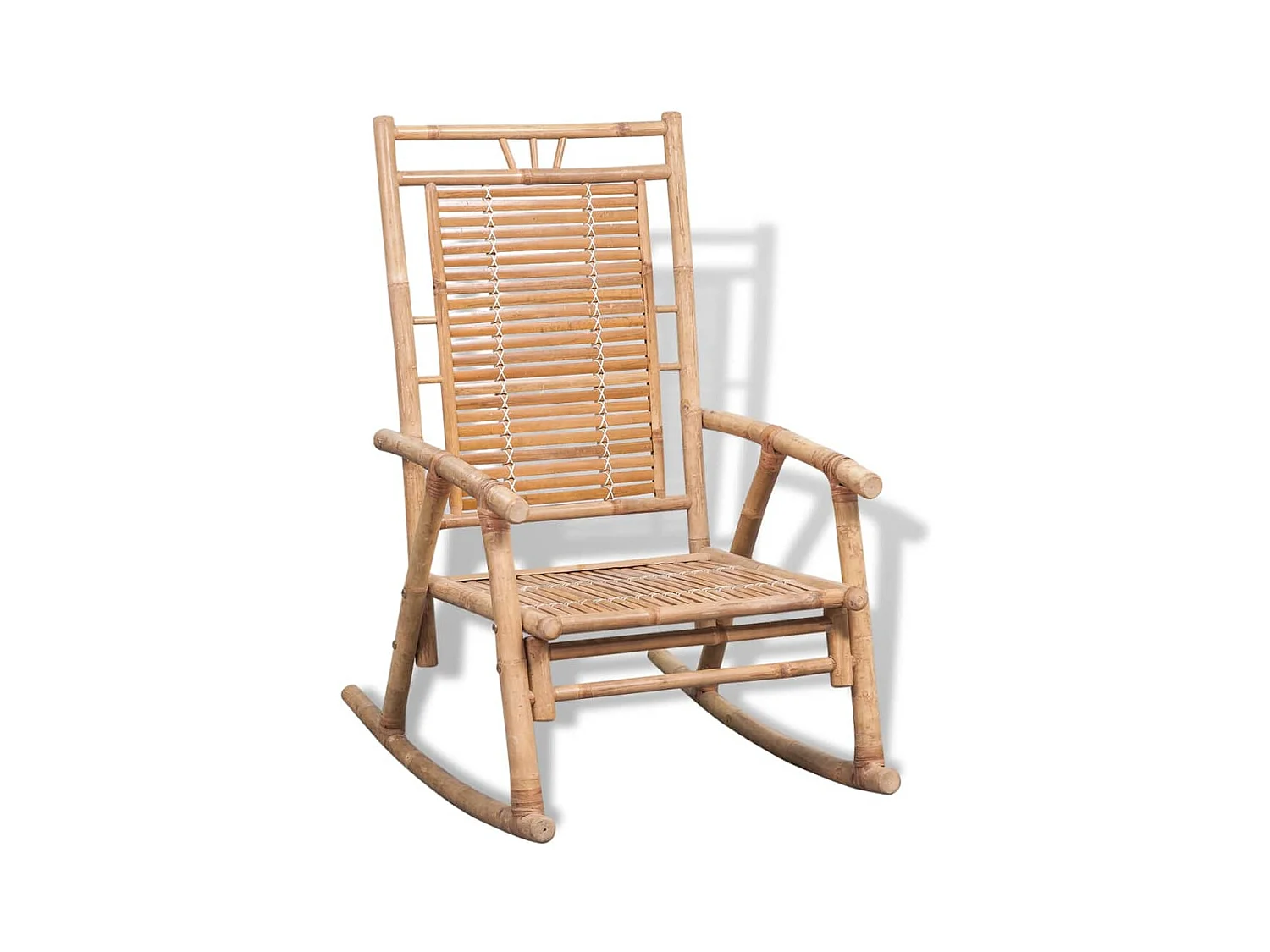 Fauteuil à bascule en bambou marron 66 x 86 x 105 cm DEC028926