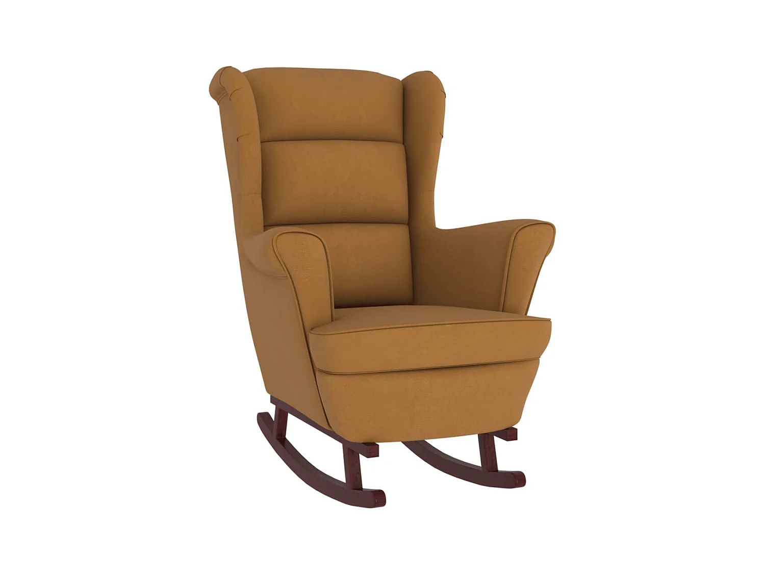 Fauteuil à bascule pieds bois marron 74 x 90 x 102 cm DEC029162