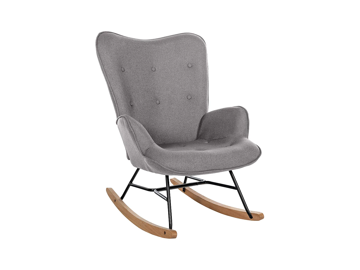 Fauteuil à bascule rocking métal marron 71 x 88 x 98 cm 10_0003806