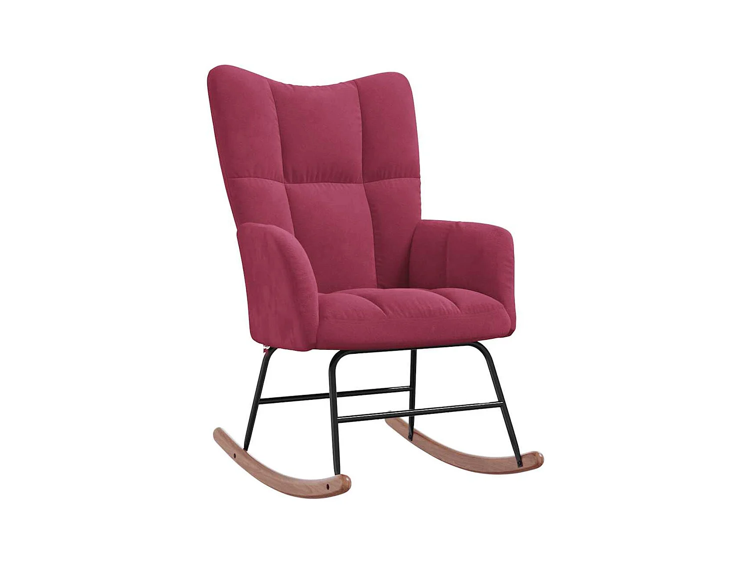 Fauteuil à bascule d'allaitement bordeaux 61 x 78 x 98 cm DEC029081