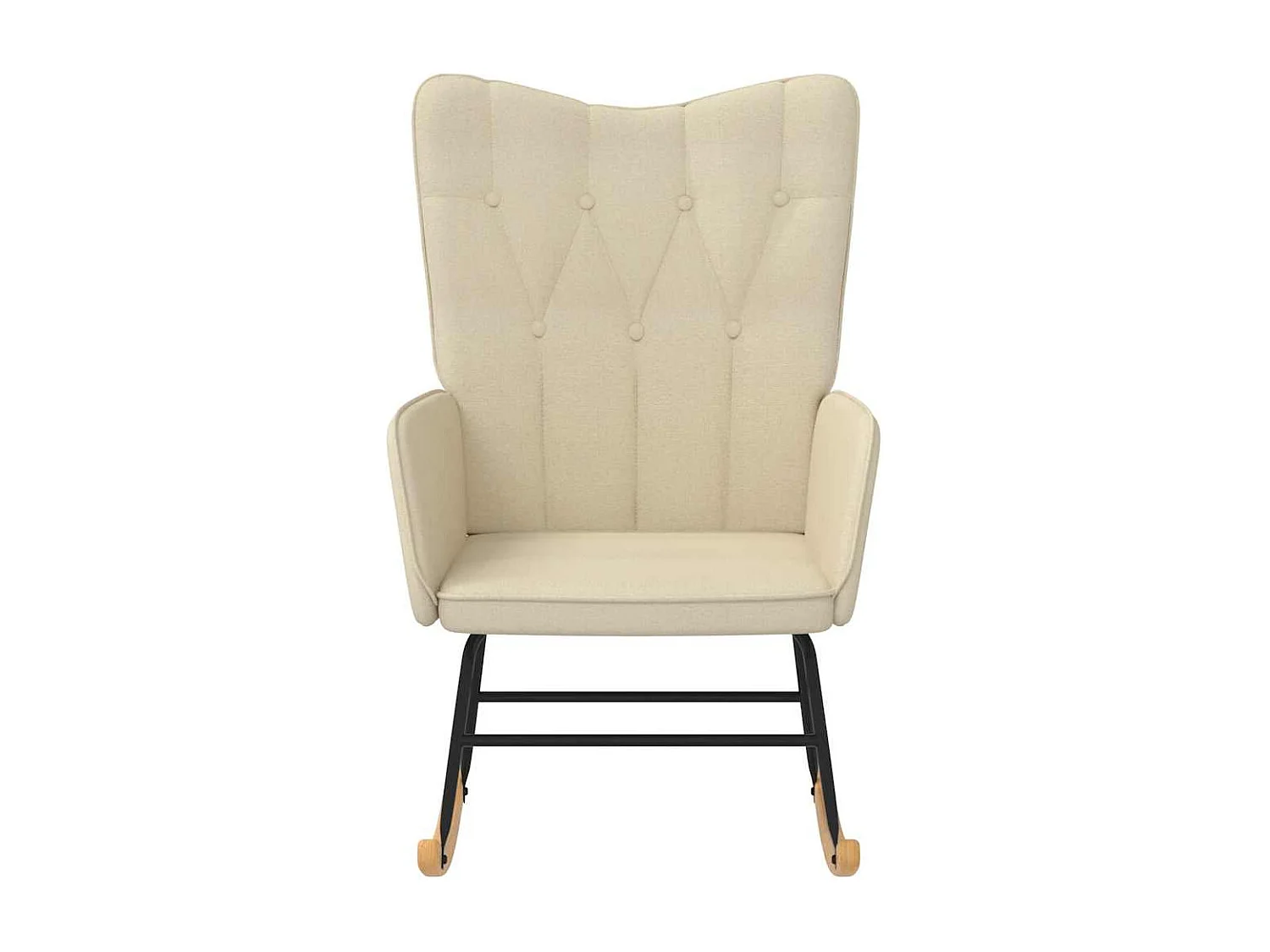 Fauteuil à bascule d'allaitement tissu crème 61 x 78 x 98 cm DEC028915
