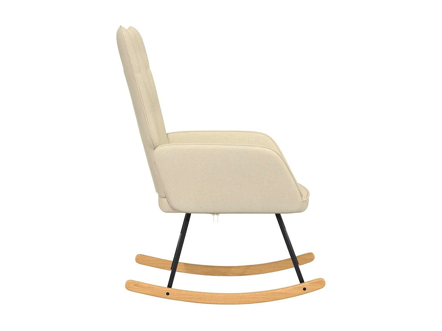 Fauteuil à bascule d'allaitement tissu crème 61 x 78 x 98 cm DEC028915