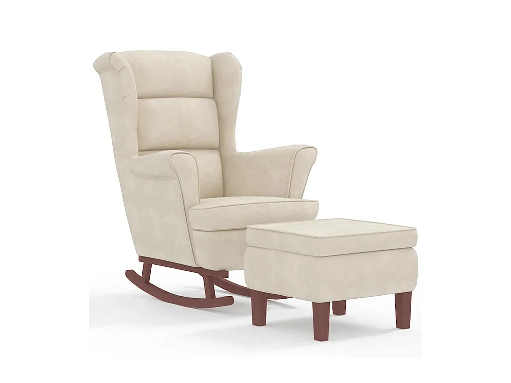 Fauteuil à bascule d'allaitement bois marron 78 x 93 x 97 cm DEC028754