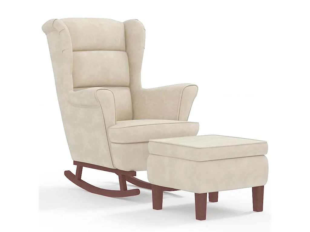 Fauteuil à bascule d'allaitement bois marron 78 x 93 x 97 cm DEC028754