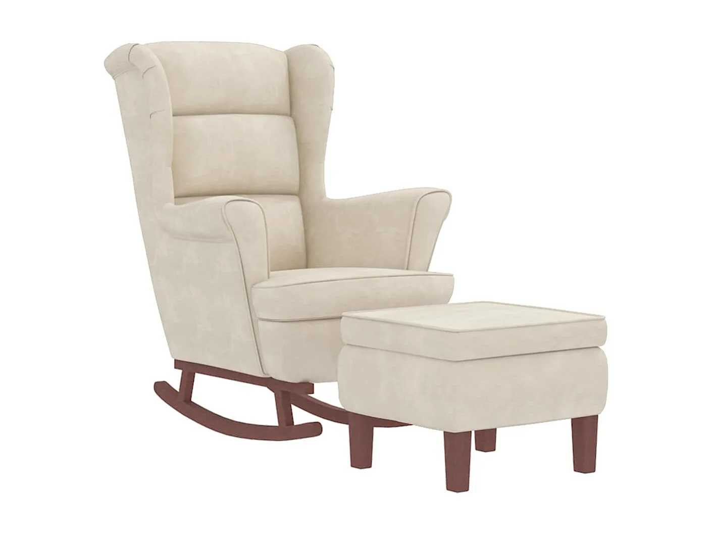 Fauteuil à bascule d'allaitement bois marron 78 x 93 x 97 cm DEC028754