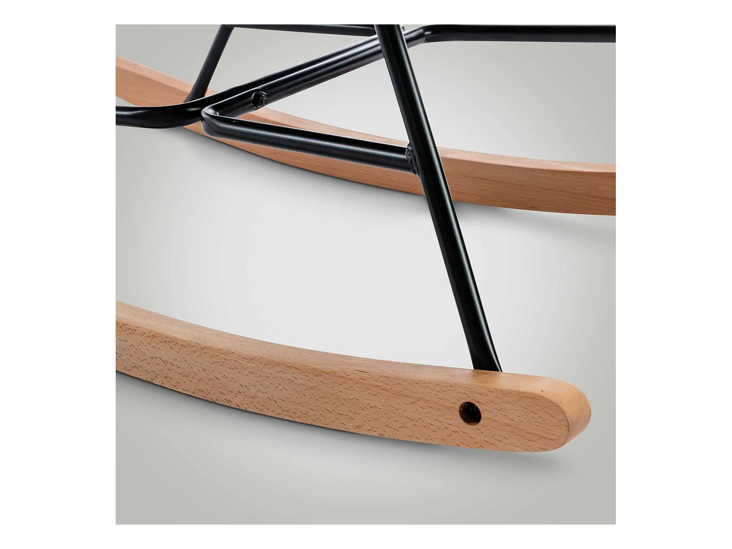 Fauteuil à bascule rocking métal marron 71 x 88 x 98 cm 10_0003805