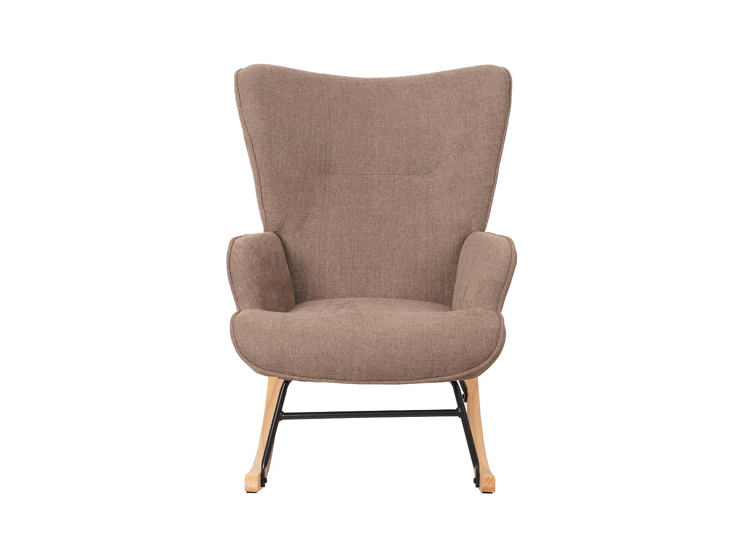 Fauteuil à bascule relaxation métal marron 70 x 33 x 70 cm 04_0006914