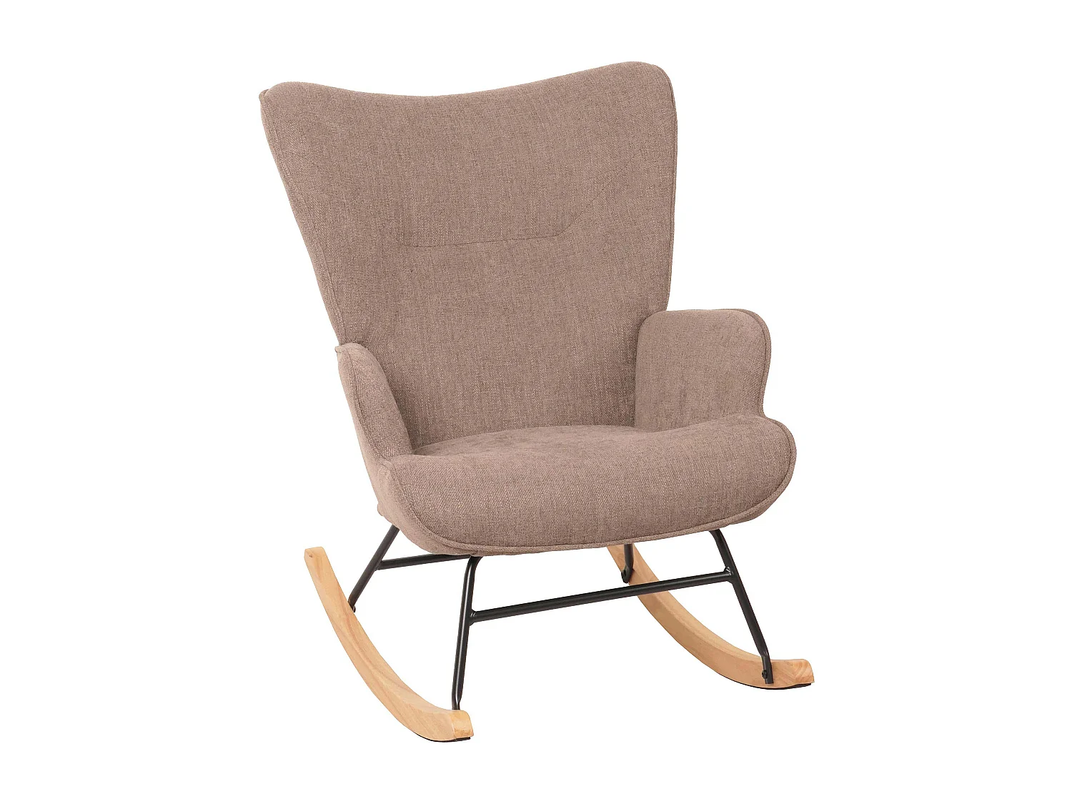 Fauteuil à bascule relaxation métal marron 70 x 33 x 70 cm 04_0006914