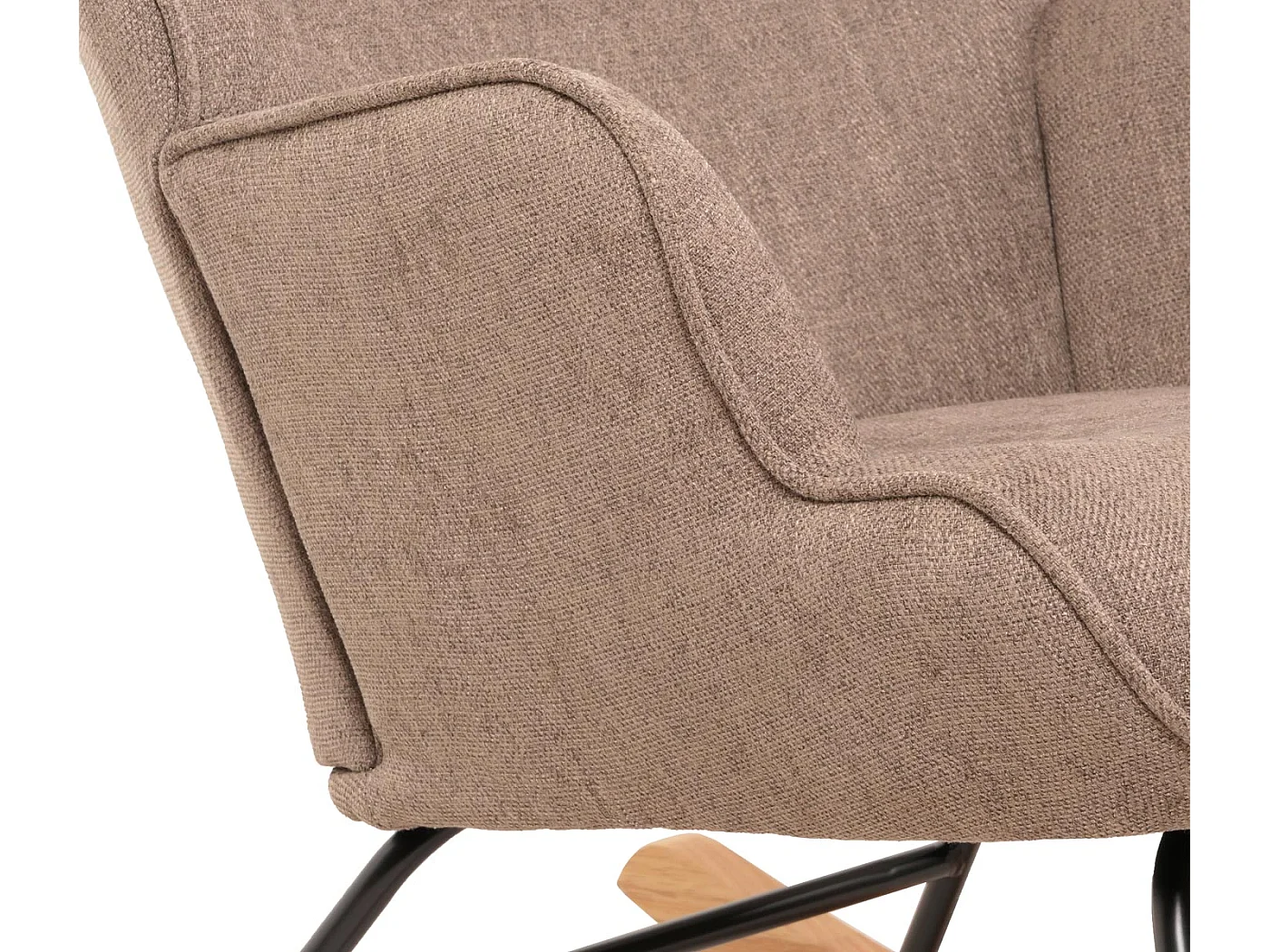 Fauteuil à bascule relaxation métal marron 70 x 33 x 70 cm 04_0006914