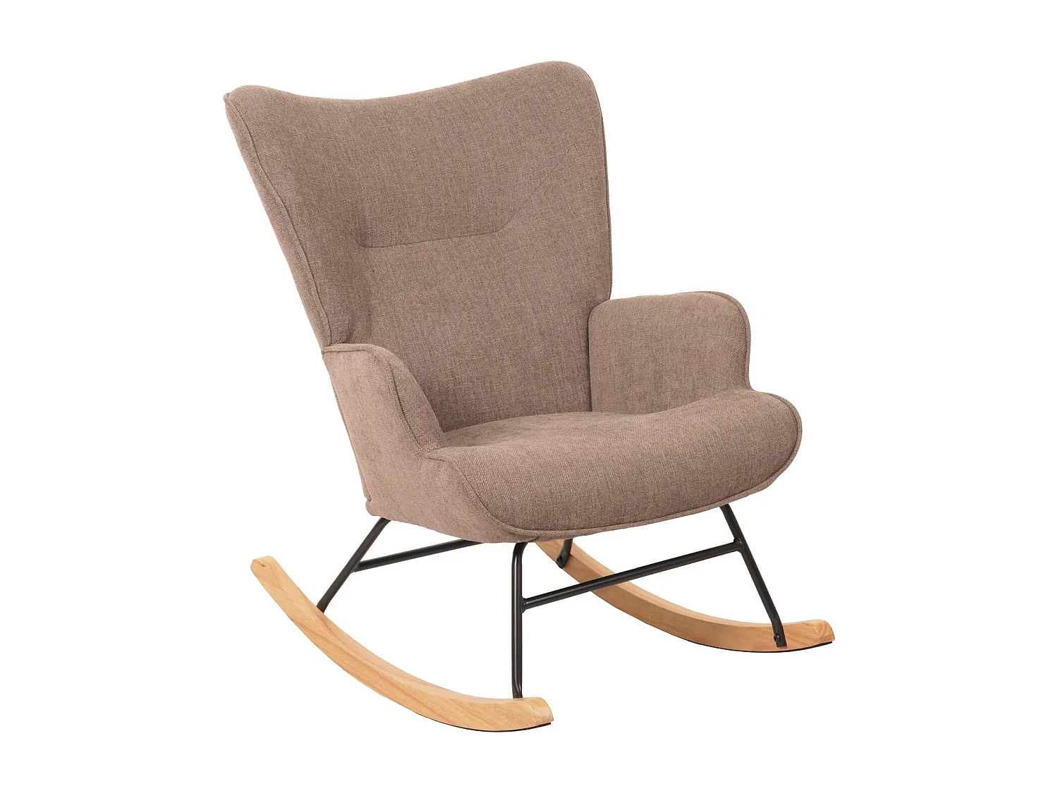 Fauteuil à bascule relaxation métal marron 70 x 33 x 70 cm 04_0006914