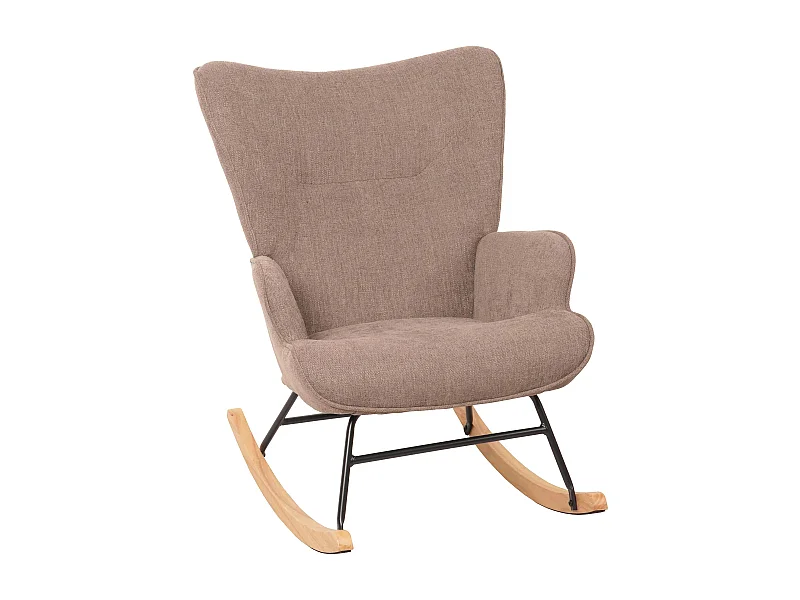 Fauteuil à bascule relaxation métal marron 70 x 33 x 70 cm 04_0006914