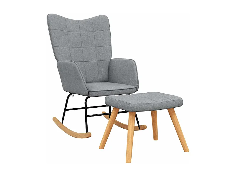 Fauteuil à bascule d'allaitement tissu grise 61 x 78 x 98 cm DEC028873