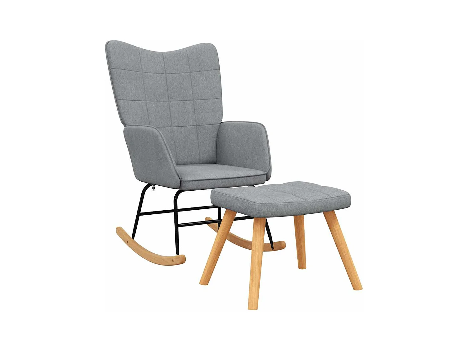 Fauteuil à bascule d'allaitement tissu grise 61 x 78 x 98 cm DEC028873