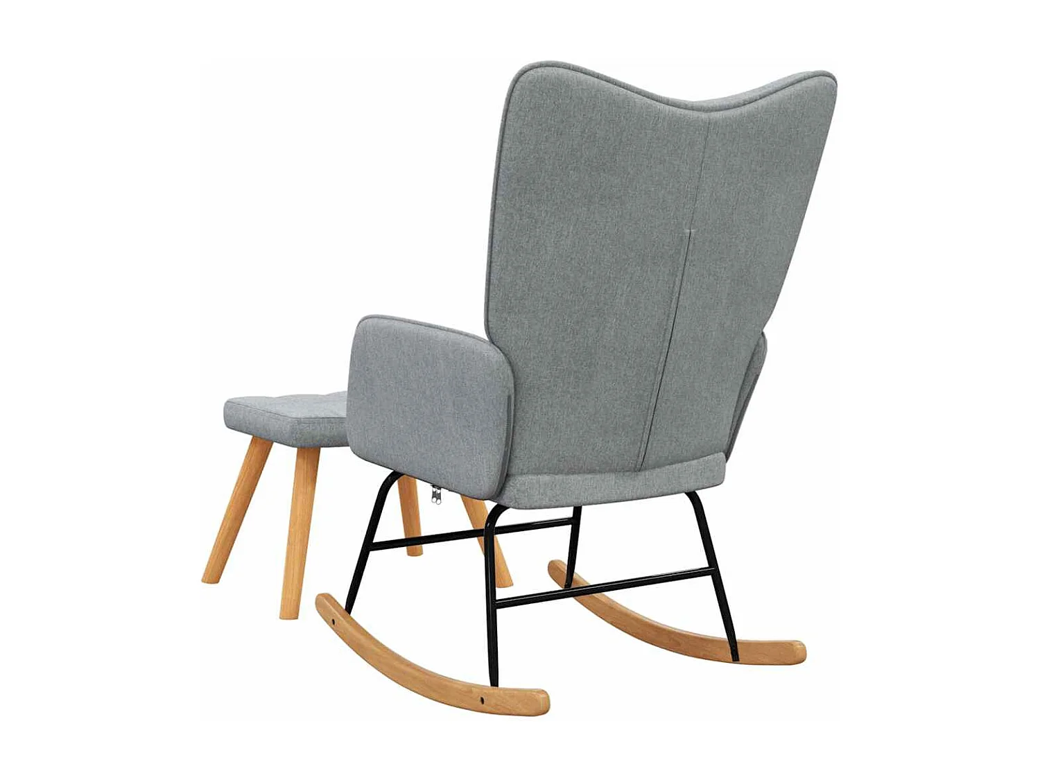 Fauteuil à bascule d'allaitement tissu grise 61 x 78 x 98 cm DEC028873