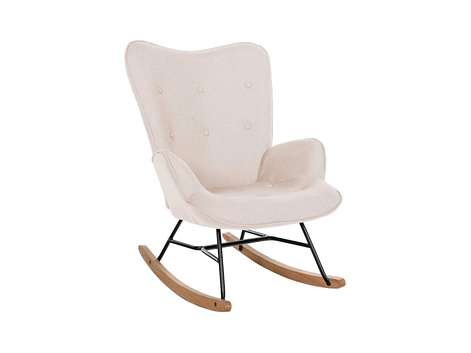 Fauteuil à bascule rocking métal marron 71 x 88 x 98 cm 10_0003804