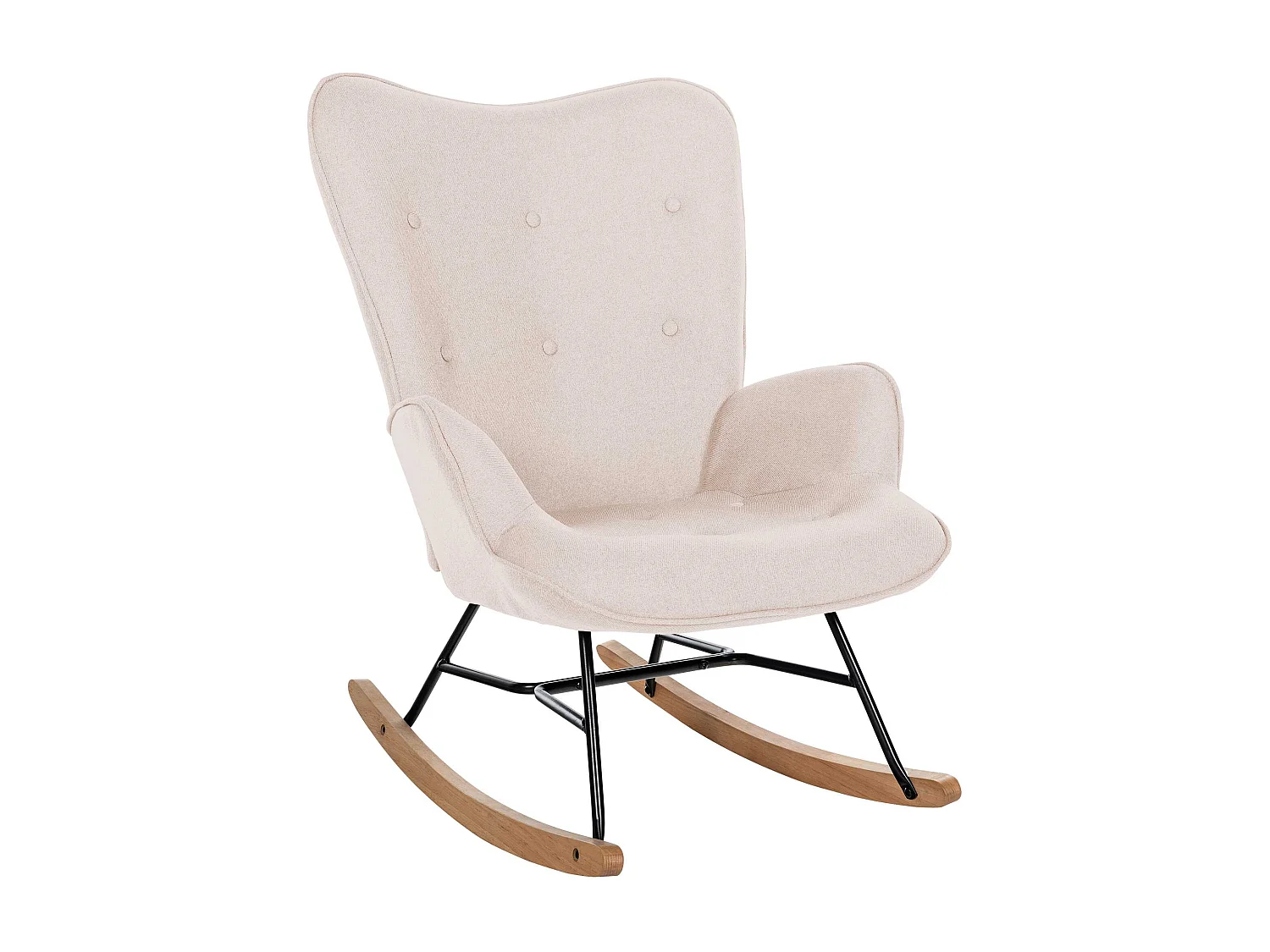 Fauteuil à bascule rocking métal marron 71 x 88 x 98 cm 10_0003804