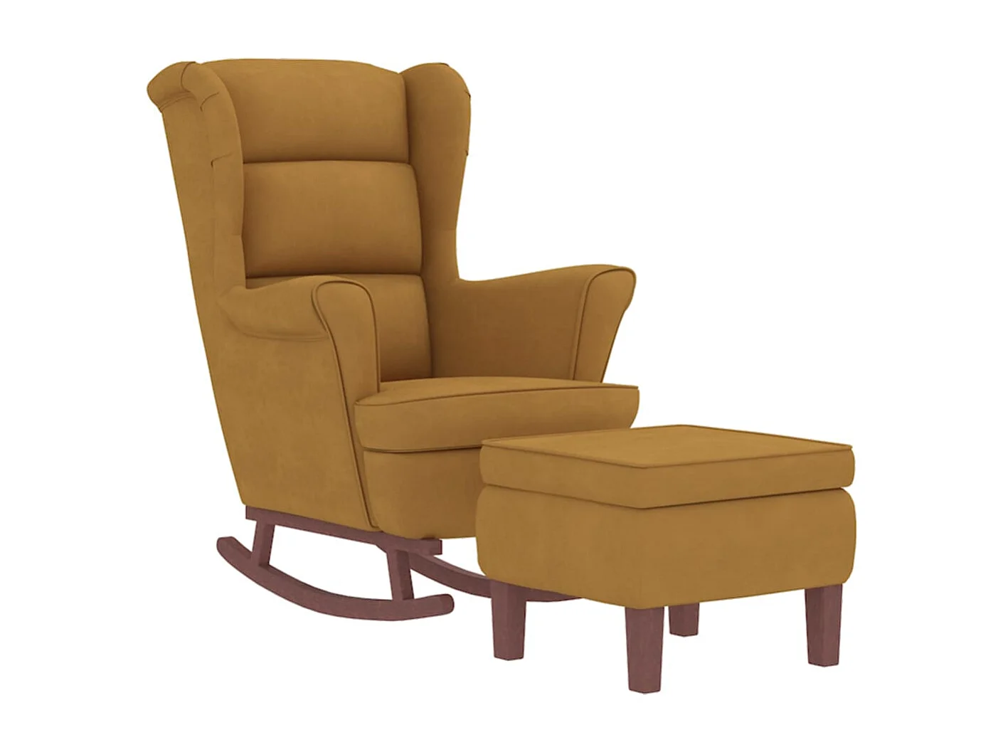 Fauteuil à bascule avec bois marron 78 x 93 x 97 cm DEC028762