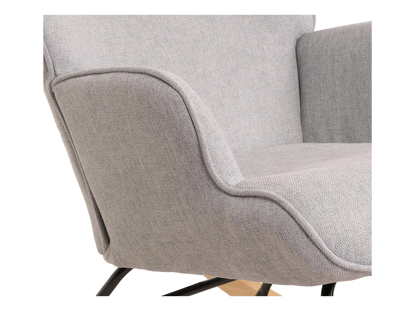 Fauteuil à bascule relaxation métal marron 70 x 33 x 70 cm 04_0006911