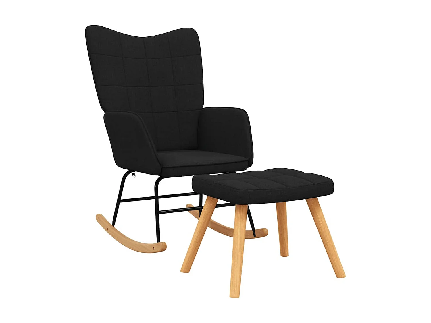 Fauteuil à bascule d'allaitement tissu noire 61 x 78 x 98 cm DEC028880