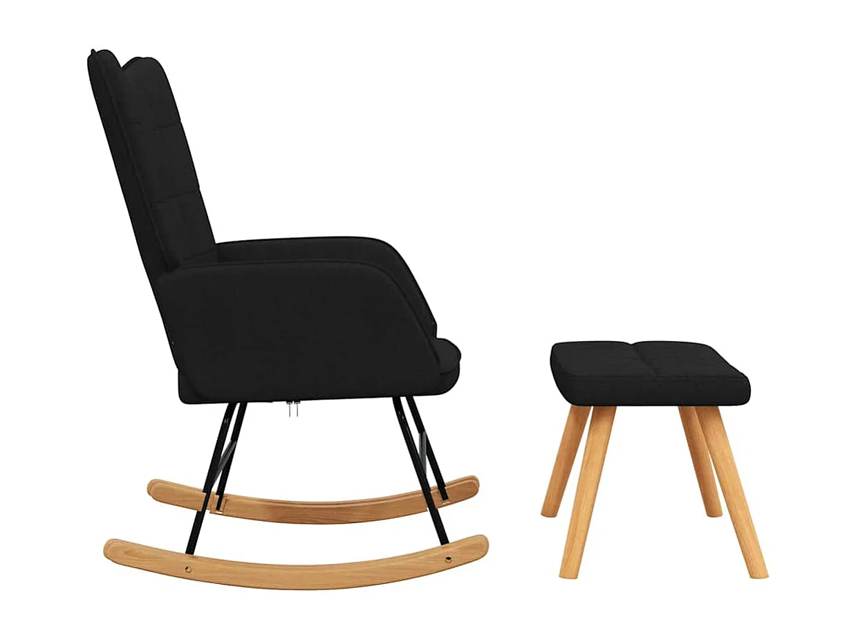 Fauteuil à bascule d'allaitement tissu noire 61 x 78 x 98 cm DEC028880