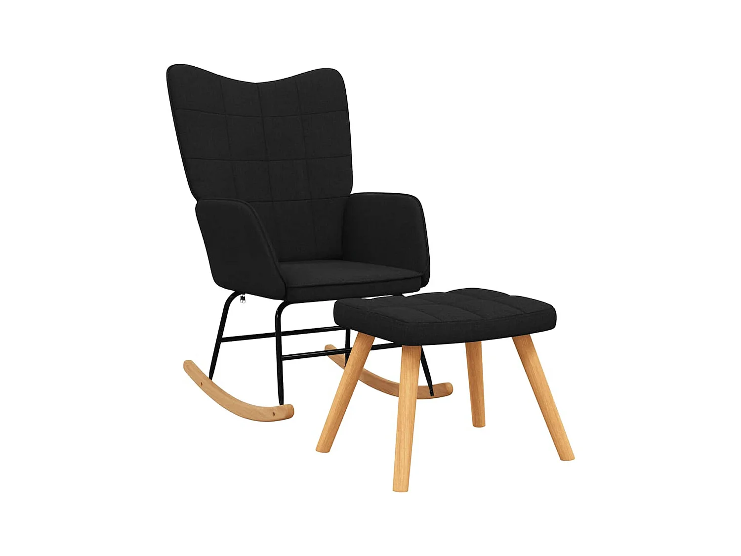 Fauteuil à bascule d'allaitement tissu noire 61 x 78 x 98 cm DEC028880