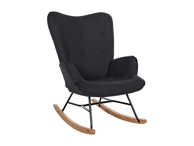 Fauteuil à bascule rocking métal marron 71 x 88 x 98 cm 10_0003807