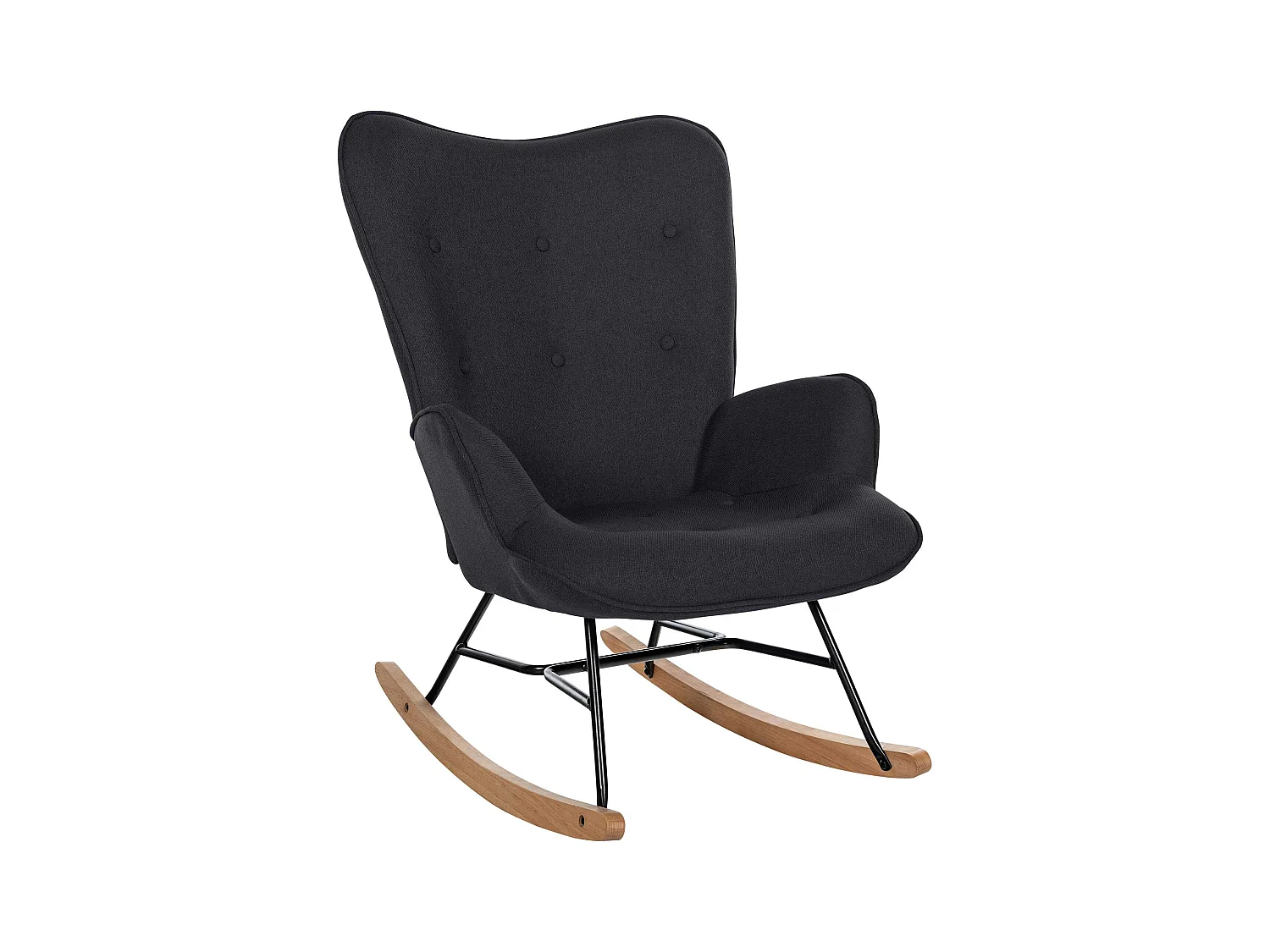 Fauteuil à bascule rocking métal marron 71 x 88 x 98 cm 10_0003807