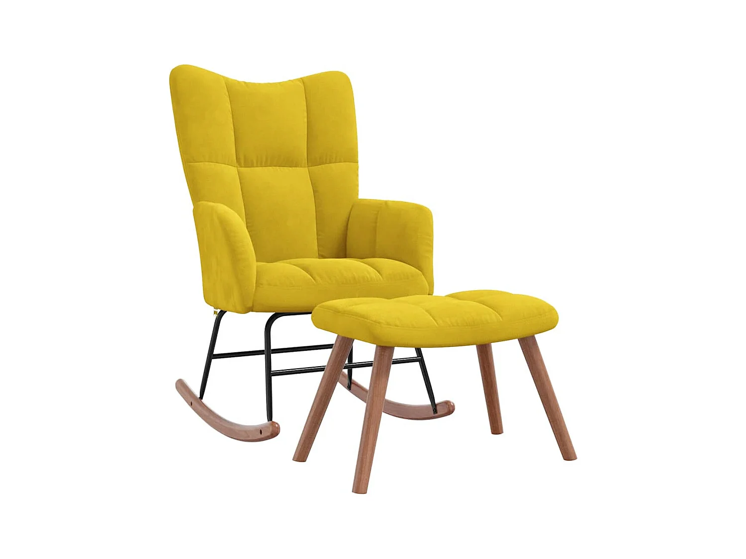 Fauteuil à bascule d'allaitement jaune 61 x 78 x 98 cm DEC028815