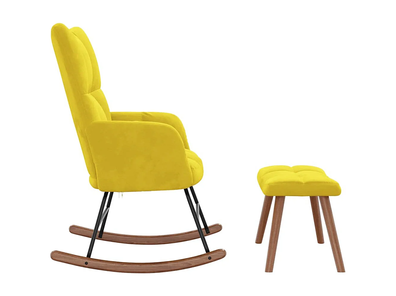 Fauteuil à bascule d'allaitement jaune 61 x 78 x 98 cm DEC028815