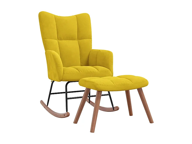 Fauteuil à bascule d'allaitement jaune 61 x 78 x 98 cm DEC028815