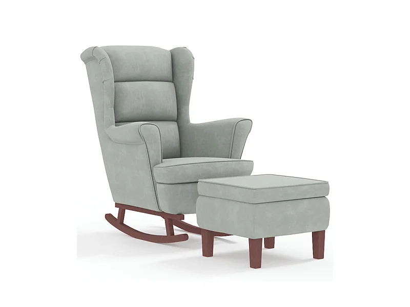 Fauteuil à bascule d'allaitement bois marron 78 x 93 x 97 cm DEC028756