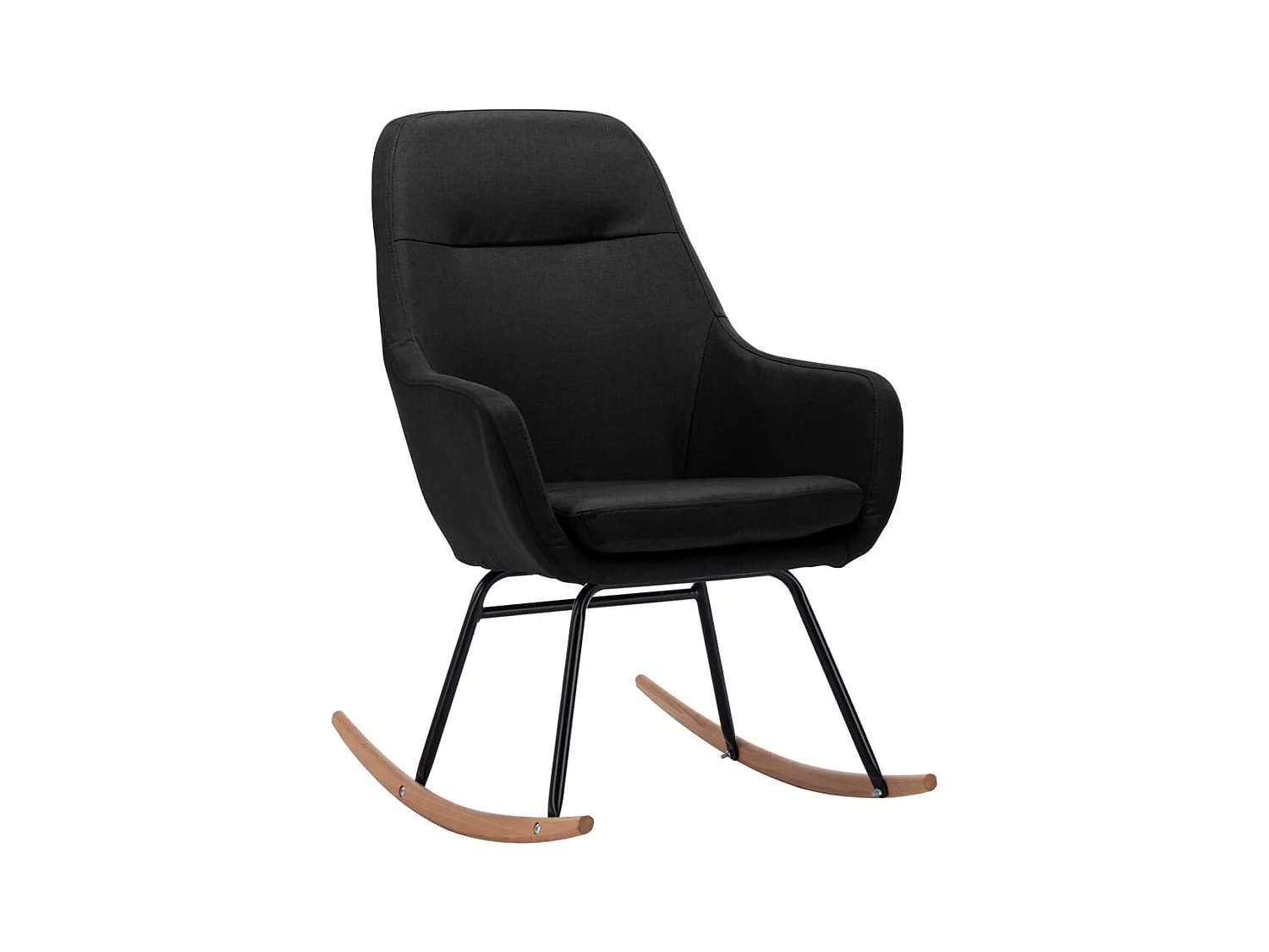 Fauteuil à bascule d'allaitement tissu noire 61 x 80.5 x 89 cm DEC029052