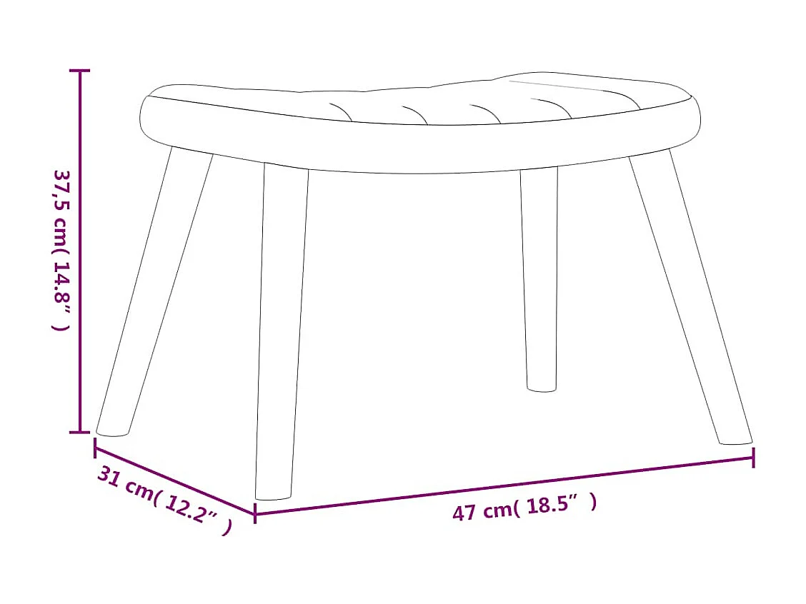 Fauteuil à bascule rembourré 61 x 78 x 98 cm DEC028853