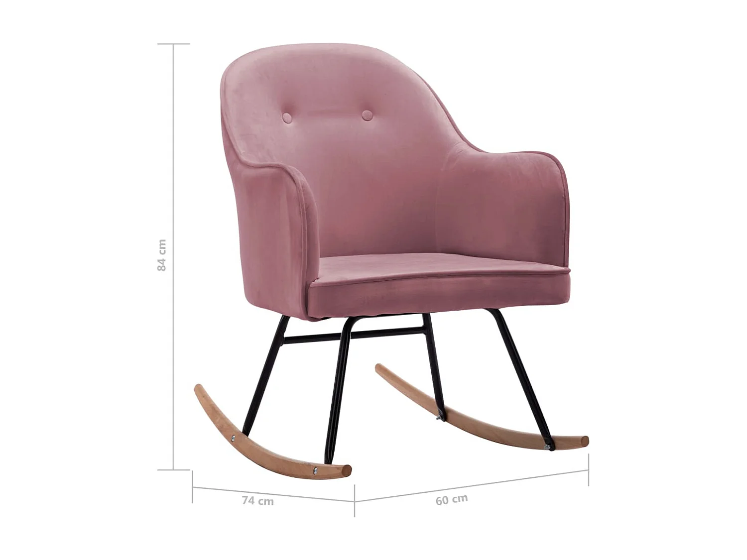 Fauteuil à bascule d'allaitement 60 x 74 x 84 cm DEC029070