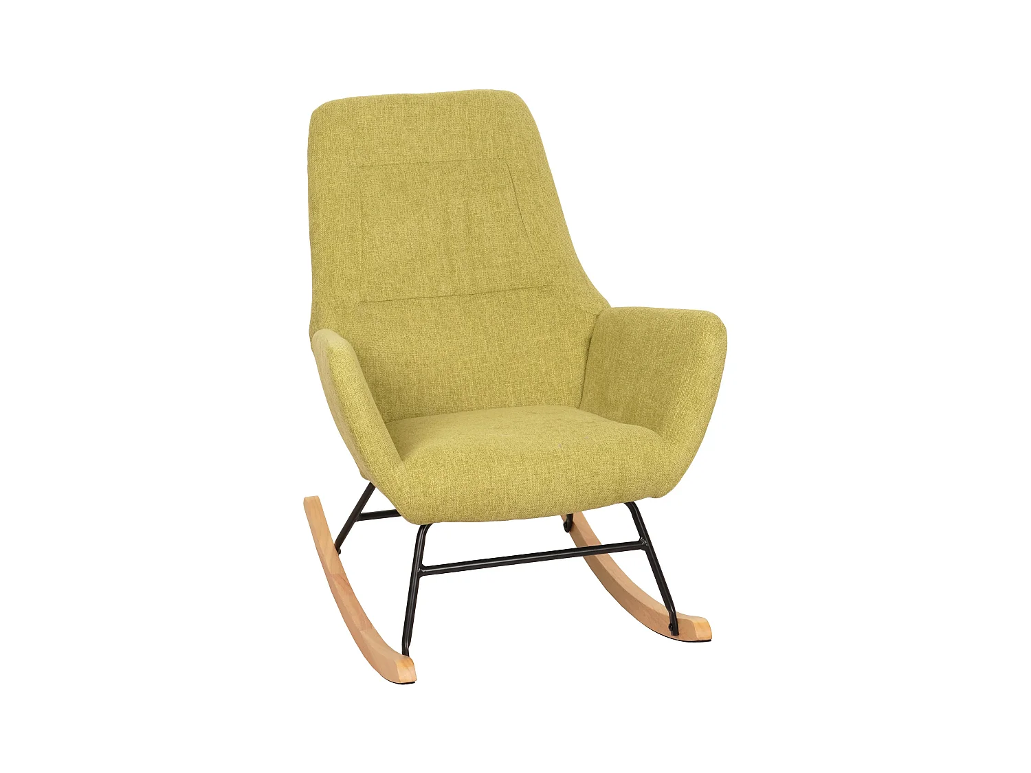 Fauteuil à bascule chaise métal marron 70 x 34 x 73 cm 04_0006909