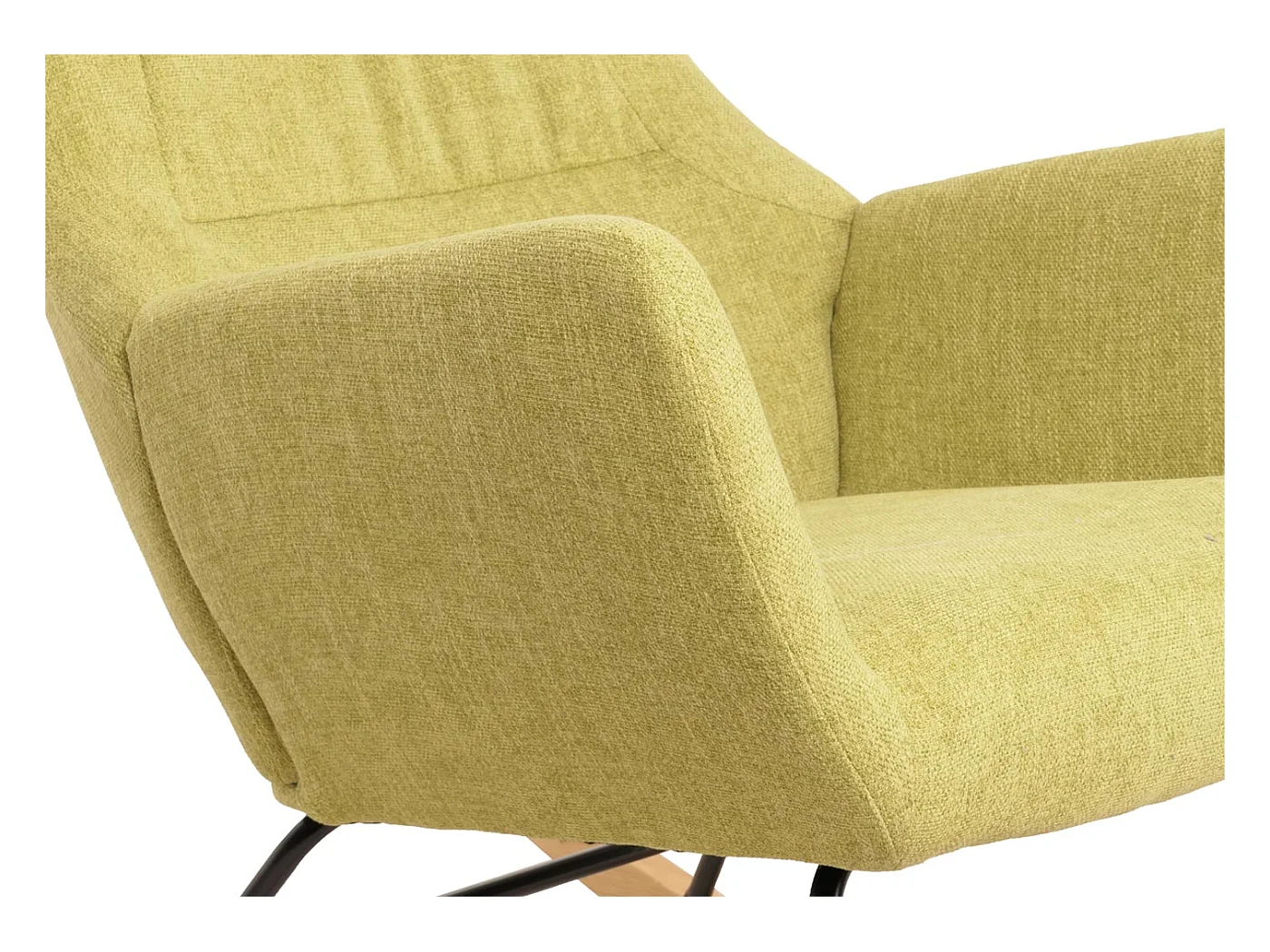 Fauteuil à bascule chaise métal marron 70 x 34 x 73 cm 04_0006909