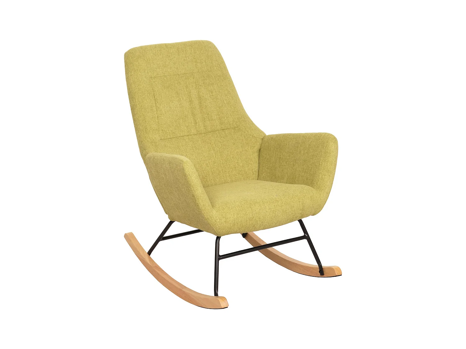 Fauteuil à bascule chaise métal marron 70 x 34 x 73 cm 04_0006909