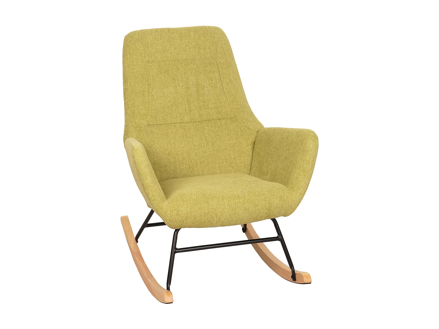 Fauteuil à bascule chaise métal marron 70 x 34 x 73 cm 04_0006909