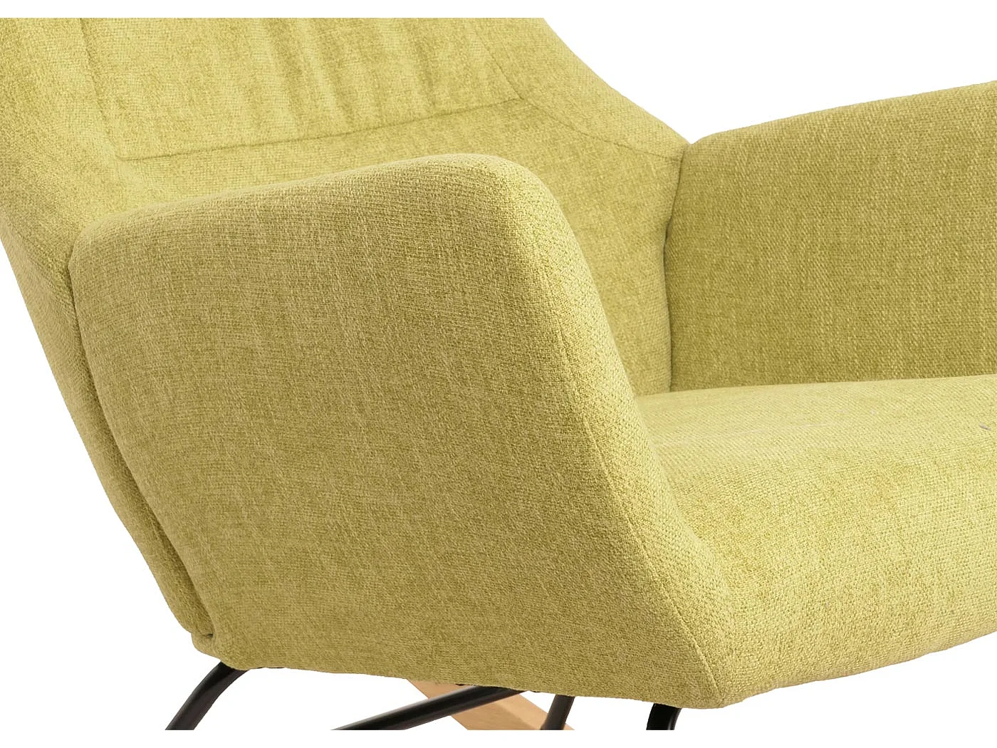 Fauteuil à bascule chaise métal marron 70 x 34 x 73 cm 04_0006909