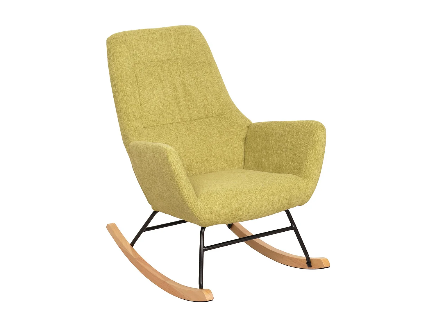 Fauteuil à bascule chaise métal marron 70 x 34 x 73 cm 04_0006909