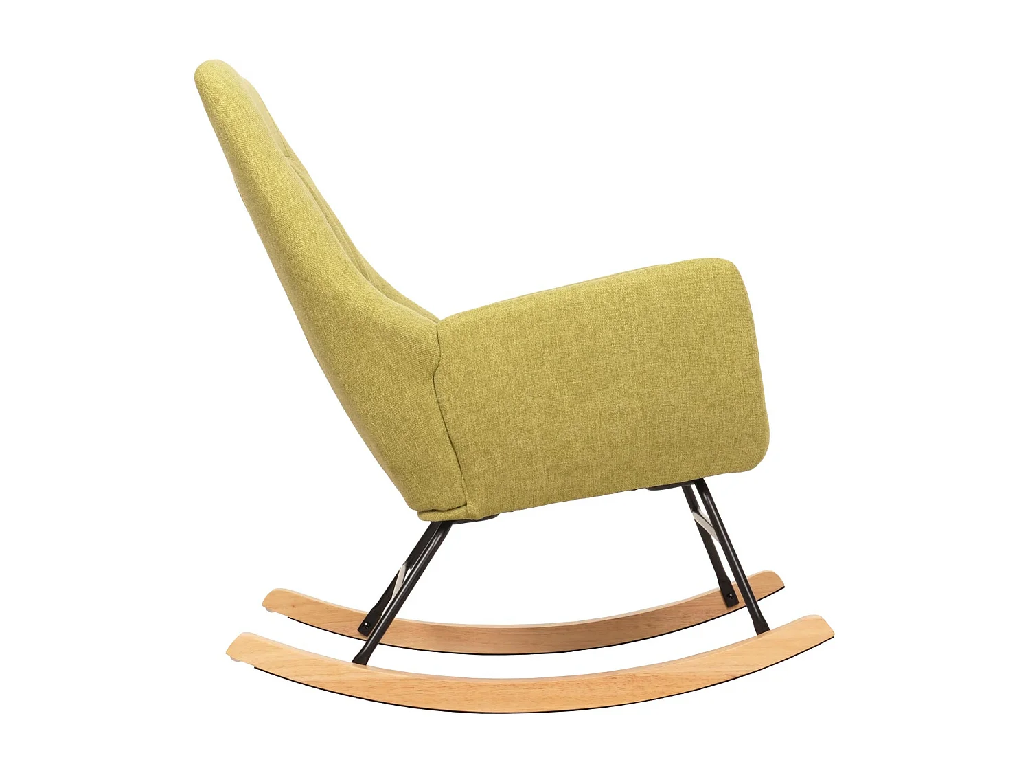 Fauteuil à bascule chaise métal marron 70 x 34 x 73 cm 04_0006909