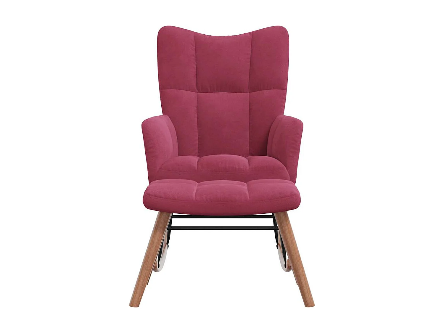 Fauteuil à bascule d'allaitement bordeaux 61 x 78 x 98 cm DEC028844