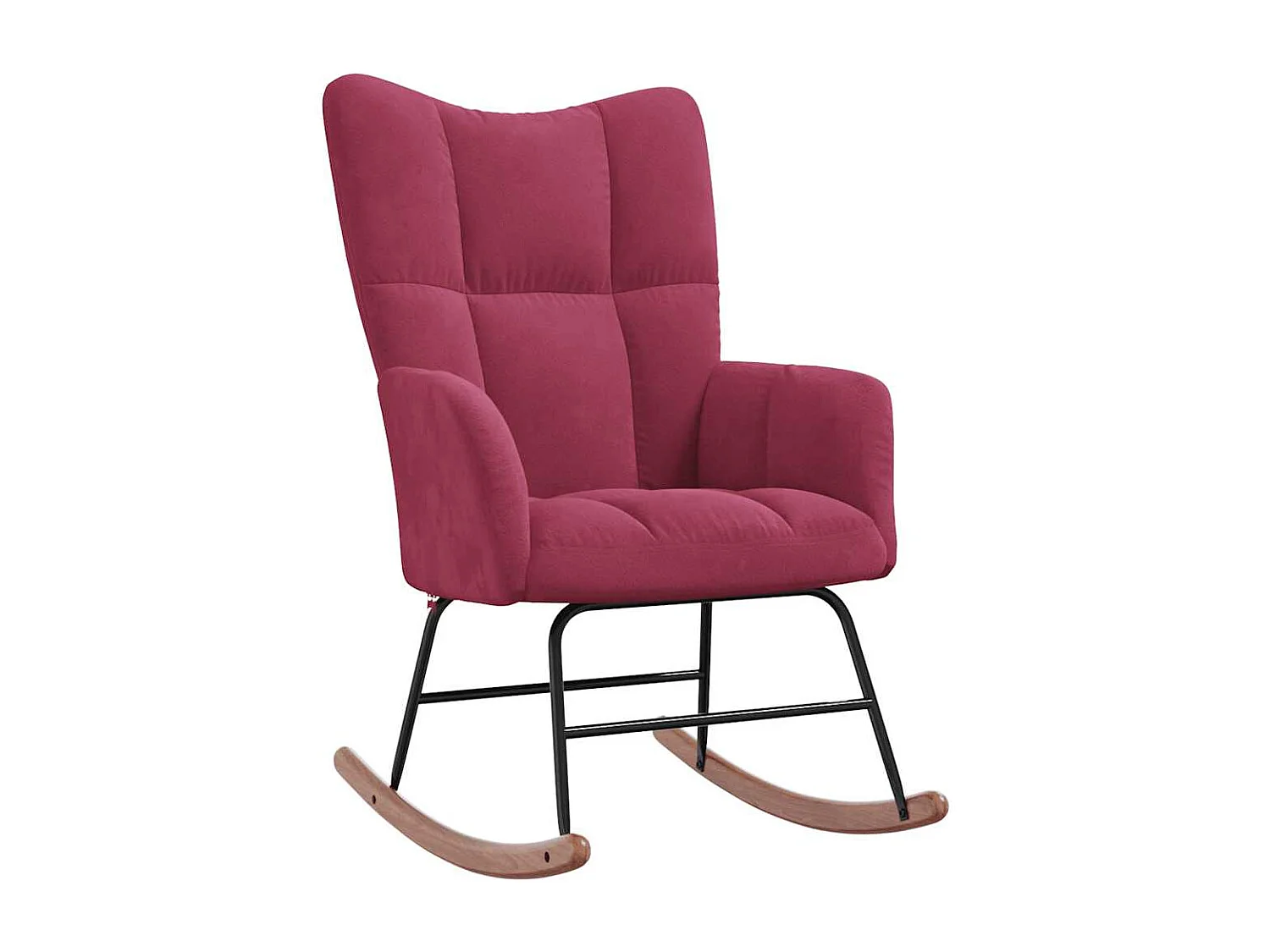 Fauteuil à bascule d'allaitement bordeaux 61 x 78 x 98 cm DEC028844